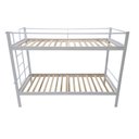 Ver imagem 1 de Conjunto para Quarto 1 Beliche e 1 Estante com Rodizios 3 Prateleiras Branco