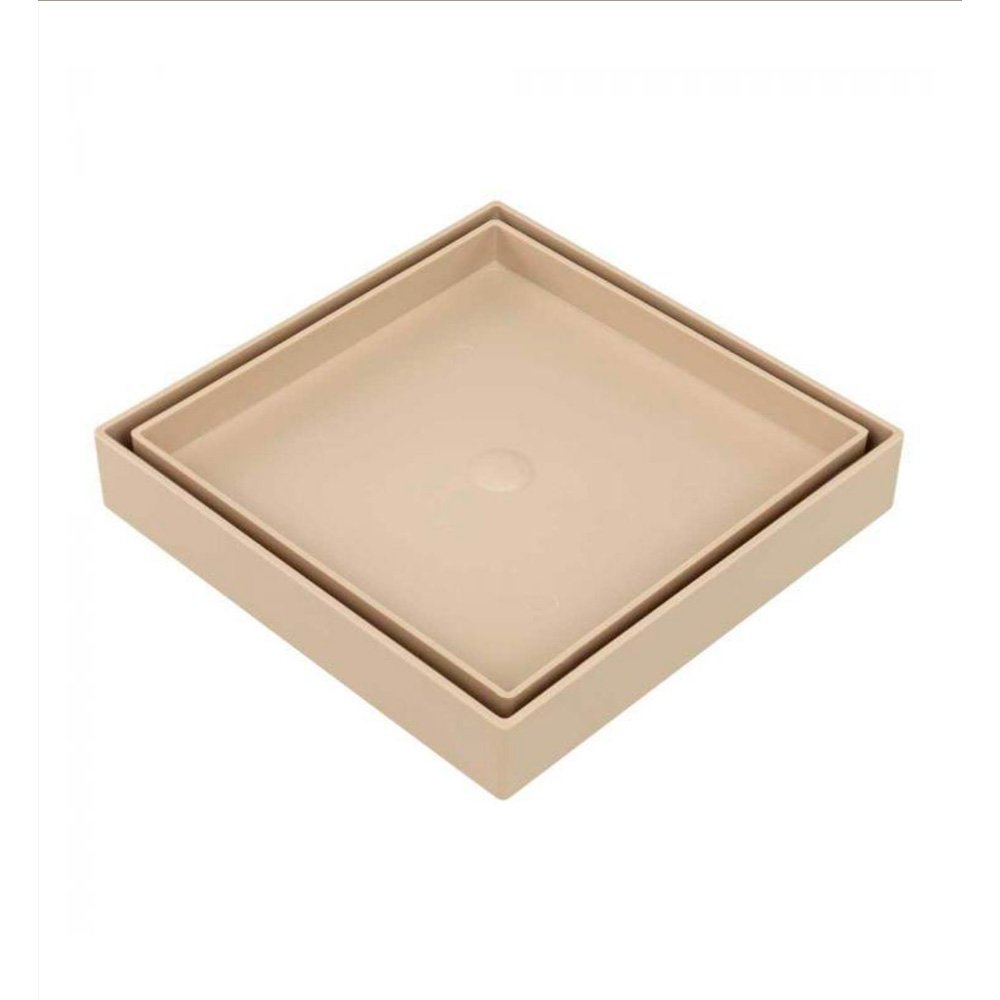 Ralo Oculto com Tela 10x10 Quadrado Bege - 2