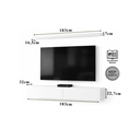 Ver imagem 2 de Rack Bancada Prateleira C/02 Portas 183cm Argon Branco Maderatto Móveis
