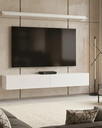 Ver imagem 3 de Rack Bancada Prateleira C/02 Portas 183cm Argon Branco Maderatto Móveis