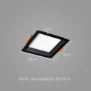 Ver imagem 2 de Painel Led Embutir 12w preto 4000k dld01nb Bella St2172