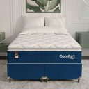 Ver imagem 6 de Cama Box Casal Bipartido + Colchão Comfort Class Pillow Top Azul/suede Azul