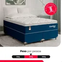 Ver imagem 5 de Cama Box Casal Bipartido + Colchão Comfort Class Pillow Top Azul/suede Azul