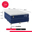 Ver imagem 4 de Cama Box Casal Bipartido + Colchão Comfort Class Pillow Top Azul/suede Azul
