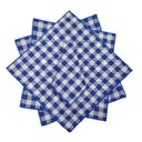 Ver imagem 1 de 6 Guardanapos Xadrez Azul Royal