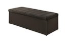 Ver imagem 1 de Calçadeira Baú Vitoria 193 cm Suede Marrom Claro