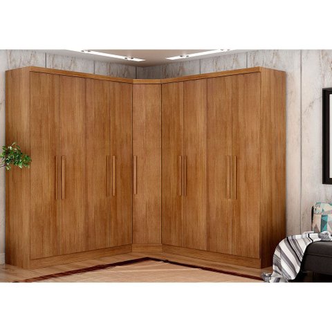 Guarda-roupa Modulado Casal Safira 001 Mdf com 9 Portas e 6 Gavetas Una Mobília