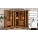 Ver imagem 3 de Guarda-roupa Modulado Casal Safira 001 Mdf com 9 Portas e 6 Gavetas Una Mobília