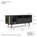 Ver imagem 5 de Rack para TV até 55 Polegadas 2 Gavetas 1 Arranhador e Espaço Pet Angorá 