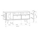 Ver imagem 3 de Rack para TV até 55 Polegadas 2 Gavetas 1 Arranhador e Espaço Pet Angorá 