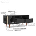 Ver imagem 4 de Rack para TV até 55 Polegadas 2 Gavetas 1 Arranhador e Espaço Pet Angorá 