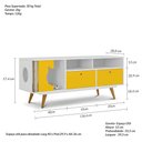Ver imagem 4 de Rack para TV até 55 Polegadas 2 Gavetas 1 Arranhador e Espaço Pet Angorá Olivar