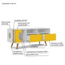 Ver imagem 5 de Rack para TV até 55 Polegadas 2 Gavetas 1 Arranhador e Espaço Pet Angorá Olivar