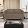 Kit Sofá 3 Lugares e 2 Poltronas Europa 180 cm Estilo Conforto e Elegância Suede Marrom - ADJ Decor - 2