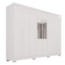 Ver imagem 3 de Guarda-Roupa Casal com Espelho 8 Portas 4 Gavetas com Pés França Espresso Móveis Branco