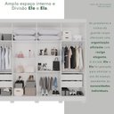 Ver imagem 7 de Guarda-Roupa Casal com Espelho 8 Portas 4 Gavetas com Pés França Espresso Móveis Branco