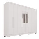 Ver imagem 3 de Guarda-Roupa Casal com Pés e Espelho 8 Portas 4 Gavetas França Espresso Móveis Branco