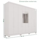 Ver imagem 4 de Guarda-Roupa Casal com Pés e Espelho 8 Portas 4 Gavetas França Espresso Móveis