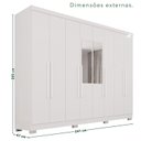 Ver imagem 4 de Guarda-Roupa Casal com Pés e Espelho 8 Portas 4 Gavetas França Espresso Móveis Branco