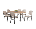 Ver imagem 2 de Mesa Jantar Napoli Nanda 6 Cadeira Canelato Aço Nobre