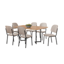 Ver imagem 2 de Mesa Jantar Napoli Nanda 6 Cadeira Canelato Aço Nobre