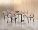 Ver imagem 1 de Mesa Jantar Napoli Nanda 6 Cadeira Canelato Aço Nobre