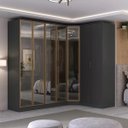 Ver imagem 1 de Roupeiro Modulado Ravi em Mdf 7 Portas Reflecta 243,5cm Grafitto 1110