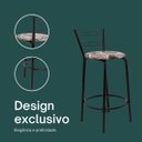 Ver imagem 4 de Kit 2 Banquetas para Bancada Flórida Preta 60cm Cozinha Gourmet Balcão Ilha Piscina Área de Lazer