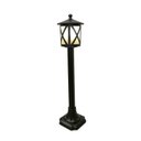 Ver imagem 1 de Poste Colonial Luxo Vidro 1E27 78cm