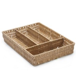 Porta Talher Horizontal Claro Rattan Mimo Yk14638 - 1