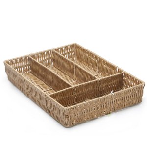 Porta Talher Horizontal Claro Rattan Mimo Yk14638