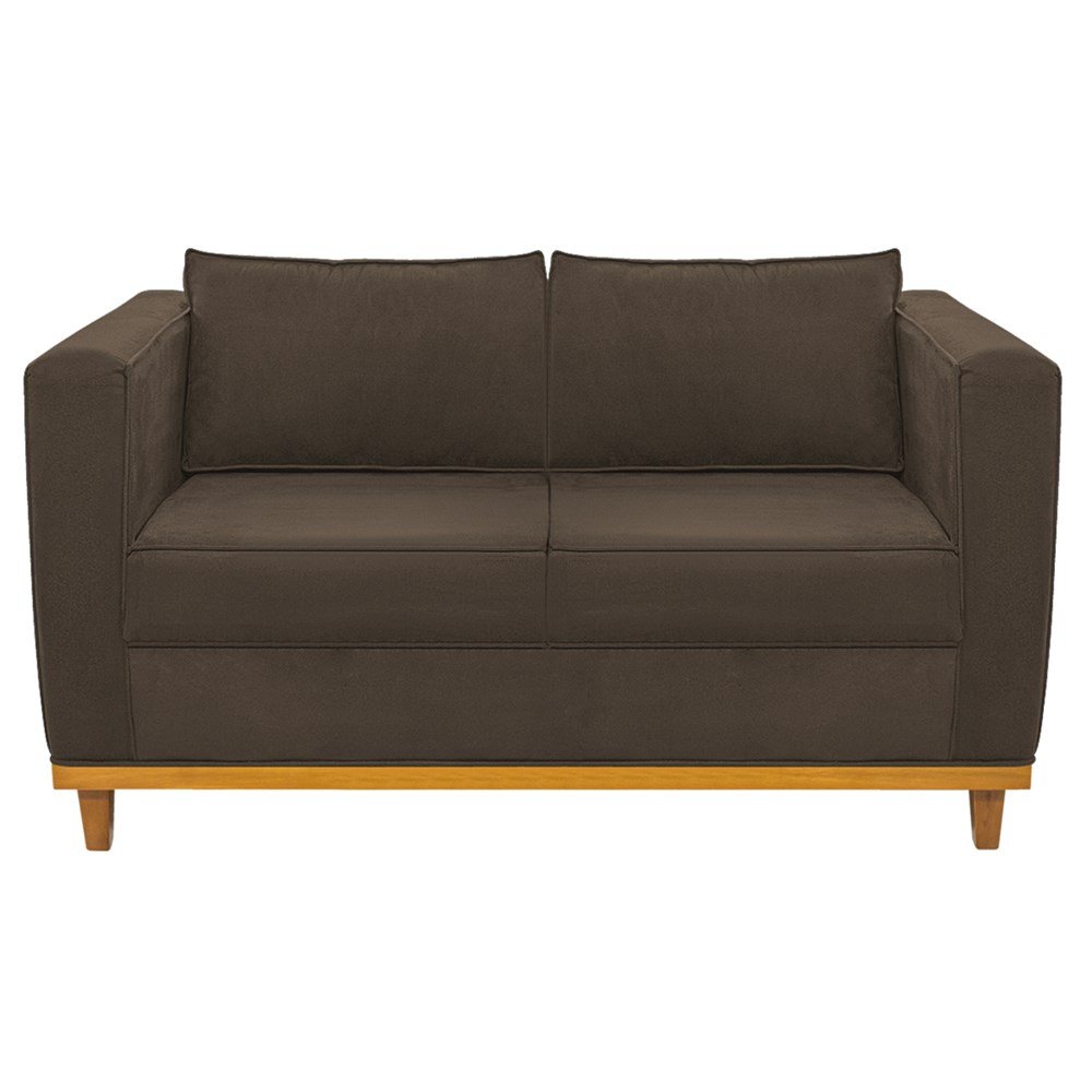 Kit Sofá 2 Lugares e 2 Poltronas Europa Suede Marrom - Am Decor - 7