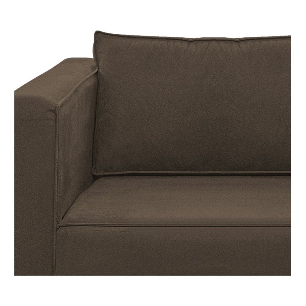 Kit Sofá 2 Lugares e 2 Poltronas Europa Suede Marrom - Am Decor - 9