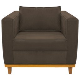 Kit Sofá 2 Lugares e 2 Poltronas Europa Suede Marrom - Am Decor - 5