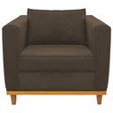 Ver imagem 5 de Kit Sofá 2 Lugares e 2 Poltronas Europa Suede Marrom - Am Decor