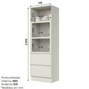 Ver imagem 4 de Torre Quente 2 Fornos 1 Porta Basculante 2 Gavetas Mdf Fineze