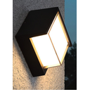 Ver imagem 1 de Arandela Moderna Quadrada Iglu Externa Preta 12w 3000k Luz Amarela
