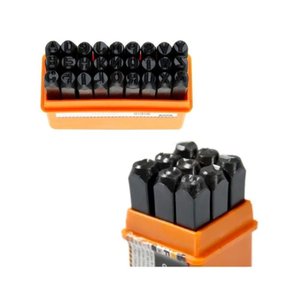 Kit Jogo Marcador Punção 36 Peças Alfanumérico 2mm Letra e Numero - Starfer