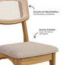 Ver imagem 3 de Kit 2 Cadeiras Mdf Estofadas C/ Tela Freijó/bege Rústico Ca40
