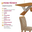 Ver imagem 5 de Mesa de Jantar Yasmin 180 Mdf Laminado e 6 Cadeiras Melissa Turim 07/ /off White