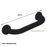 Barra Segurança Banheiro Banho Aluminio Preto 30cm Sicmol Abnt - 2