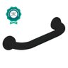 Barra Segurança Banheiro Banho Aluminio Preto 30cm Sicmol Abnt - 3