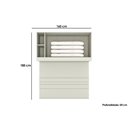 Ver imagem 3 de Modulado de Quarto Armário Ponte Aéreo Casal C/ 3 Portas Mc13 Seletto Areia - Henn