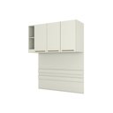 Ver imagem 1 de Modulado de Quarto Armário Ponte Aéreo Casal C/ 3 Portas Mc13 Seletto Areia - Henn
