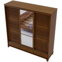 Ver imagem 6 de Guarda Roupa Casal Aton S05 3 Portas Correr 3 Gavetas Madeira Maciça Ipê Lyam Decor
