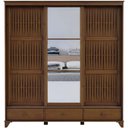 Ver mais imagens de Guarda Roupa Casal Aton S05 3 Portas Correr 3 Gavetas Madeira Maciça Ipê Lyam Decor