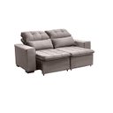 Ver imagem 2 de Sofá Retrátil e Reclinável 150 cm Classic Veludo Castor Chamby Móveis
