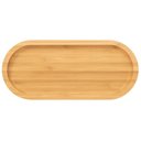 Ver imagem 3 de Kit 6 Bandejas Ovais 20x10cm Bambu Nature Lyor Travessa Cafézinho Petiscos Cozinha Lavabo