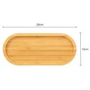 Ver imagem 4 de Kit 6 Bandejas Ovais 20x10cm Bambu Nature Lyor Travessa Cafézinho Petiscos Cozinha Lavabo