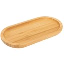 Ver imagem 2 de Kit 6 Bandejas Ovais 20x10cm Bambu Nature Lyor Travessa Cafézinho Petiscos Cozinha Lavabo